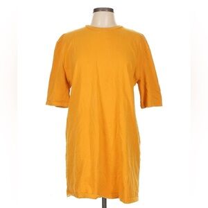 Frankie Shop NEW Golden Yellow Cotton Shirt Dress Large
